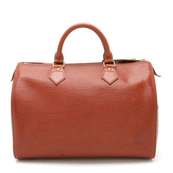 Louis Vuitton bag leather Epi Speedy handbag Boston Brown - Picture 1 of 8